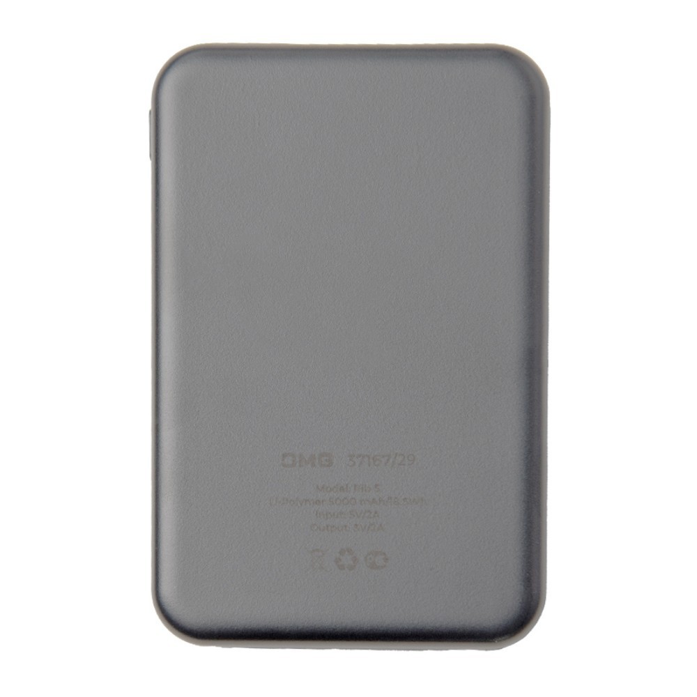 Внешний аккумулятор Power Bank "Rib 5", 5000 mAh, серый - 3