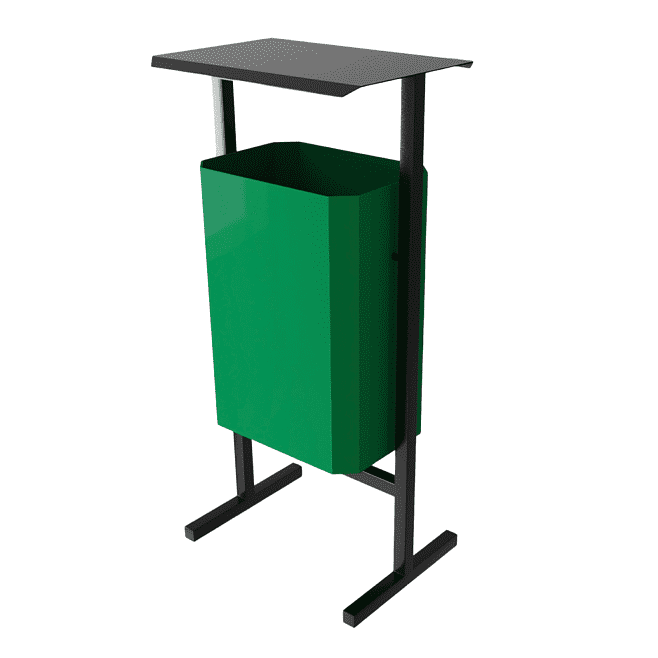 Урна уличная для мусора СТАНДАРТ, 35 л, металл, зелёный