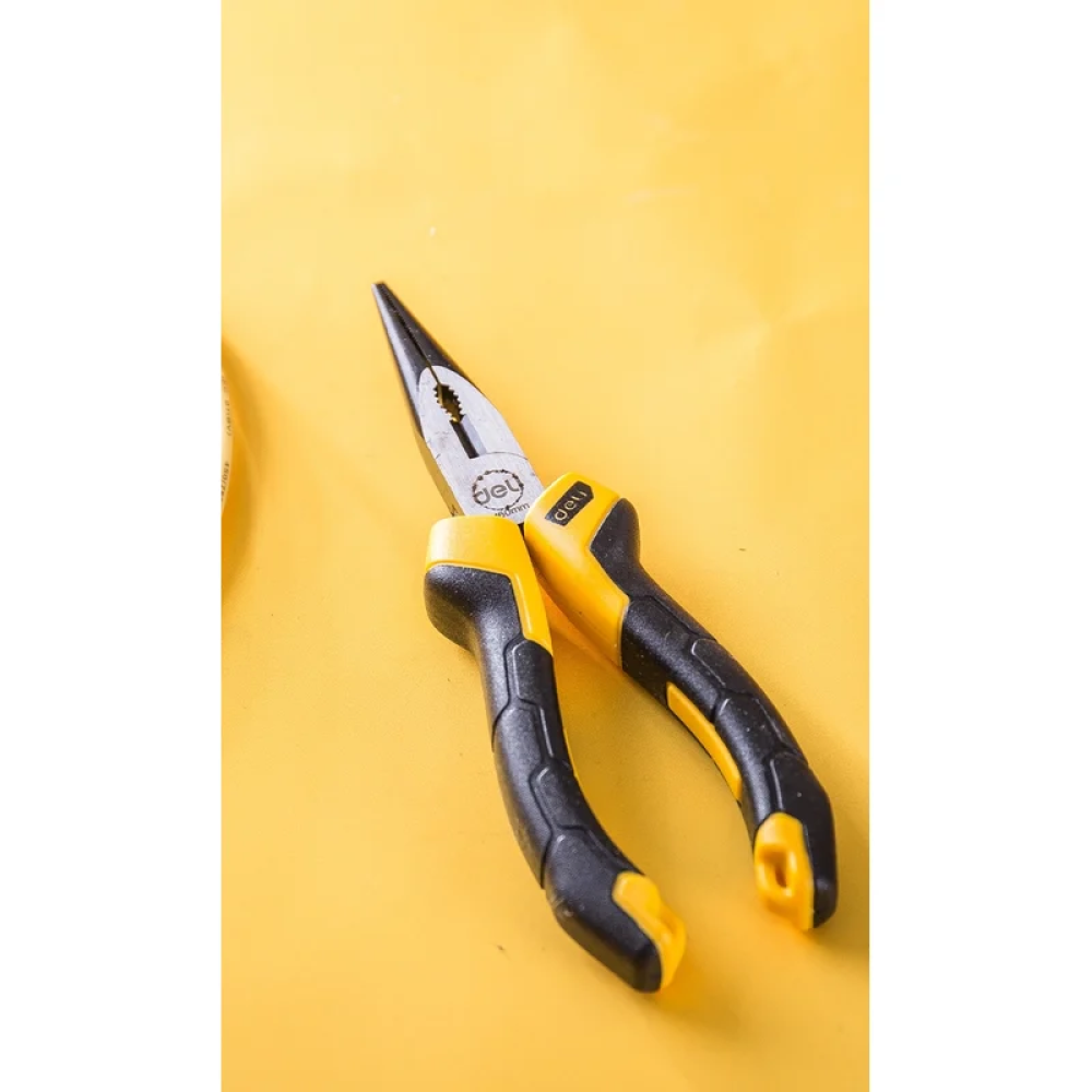 Длинногубцы Deli YS EDL2106Z, 160 мм, 2-х компонентные рукоятки - 2
