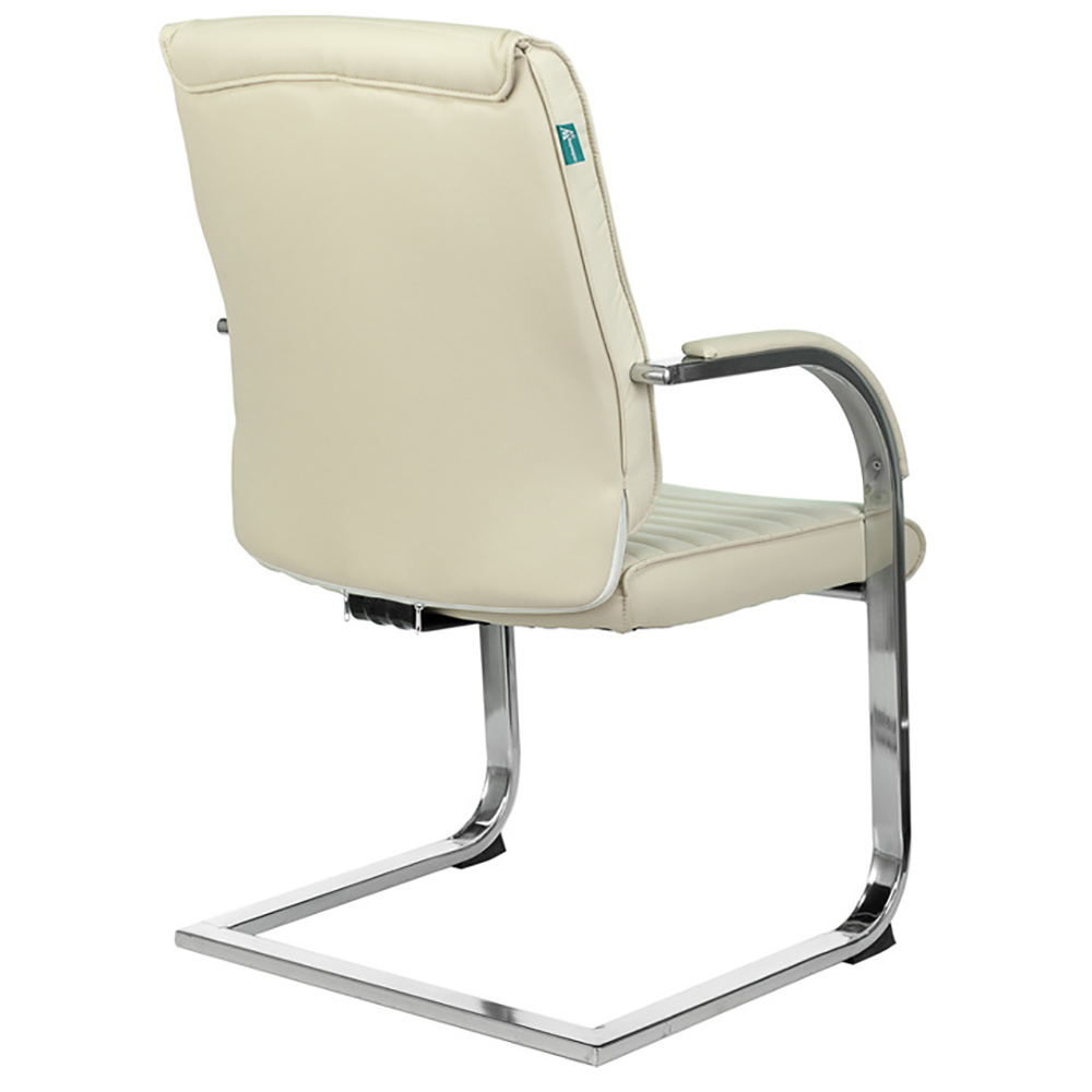 Кресло на полозьях Бюрократ "T-8010N-LOW-V", экокожа, металл, слоновая кость - 4