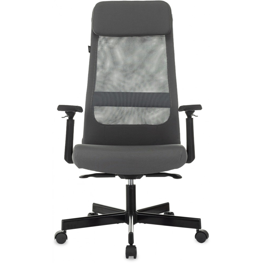 Кресло для руководителя Бюрократ T-995, ткань, сетка, серый, металл черный