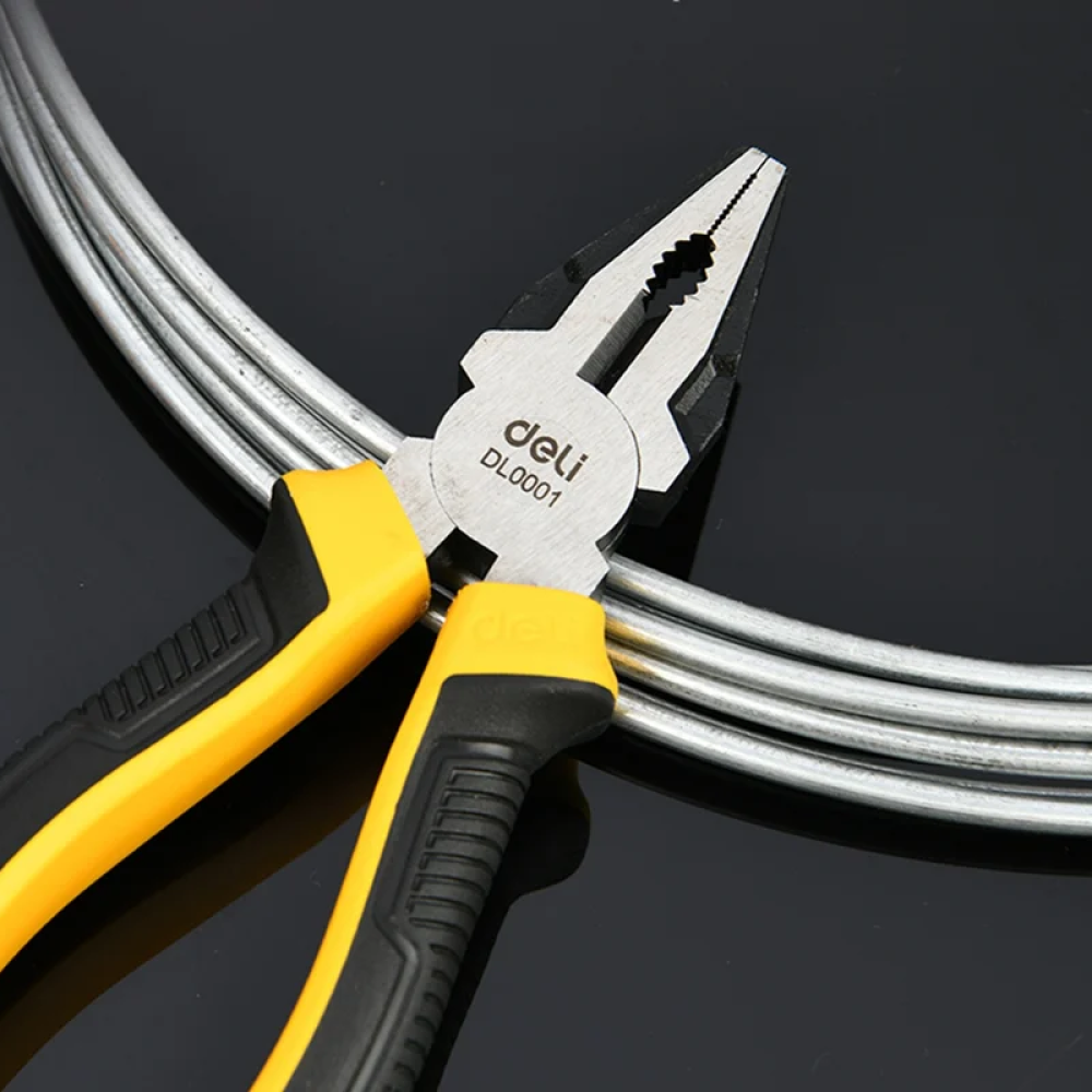 Плоскогубцы Deli YS EDL0001, 160 мм, 2-х компонентные рукоятки - 3