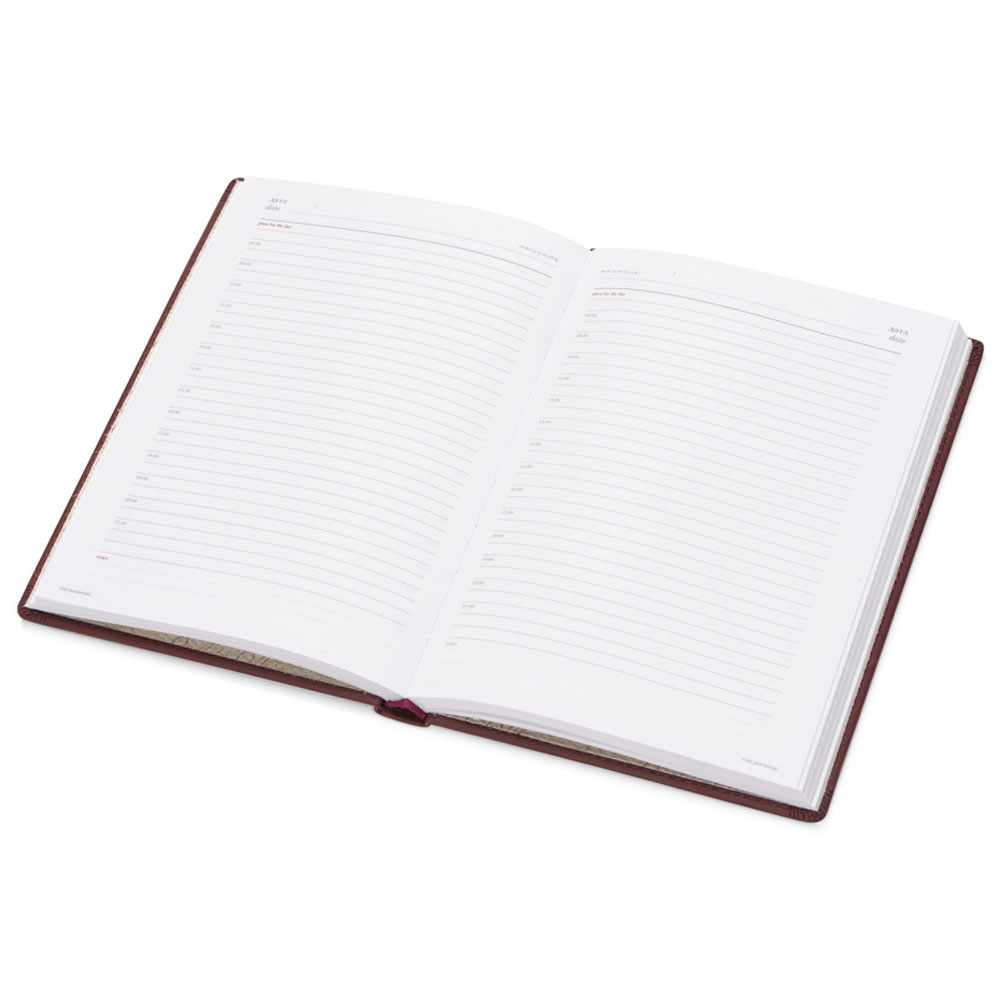 Ежедневник недатированный "Velvet", А5, 272 страницы, бордовый