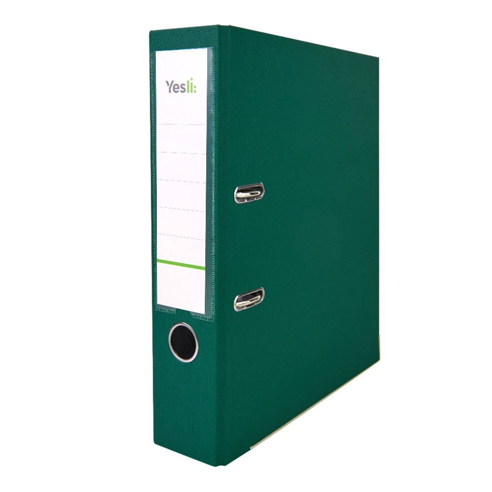 Папка-регистратор "Yesli:", А4, 75 мм, ПВХ, зеленый