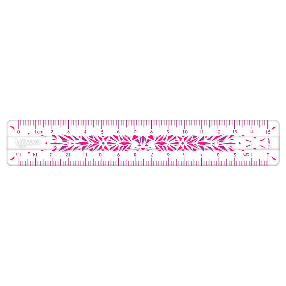 Линейка Maped "Unbreakable Fancy", 15 см, ассорти