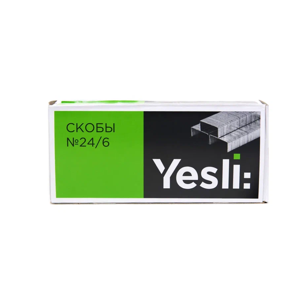 Скоба "Yesli:",  24/6, 10000 шт, металлик