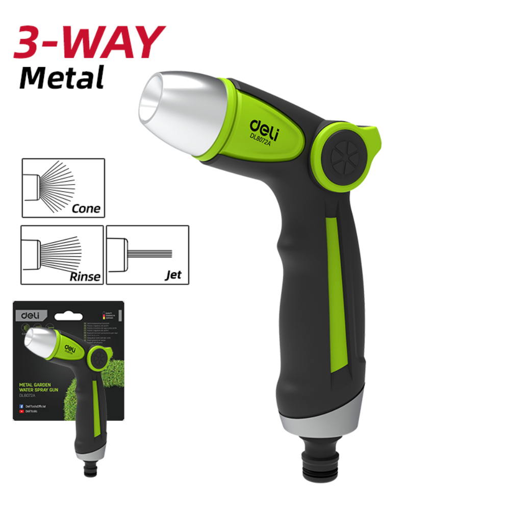 Пистолет-распылитель Deli GS EDL8072A, 3/4", 3 функции