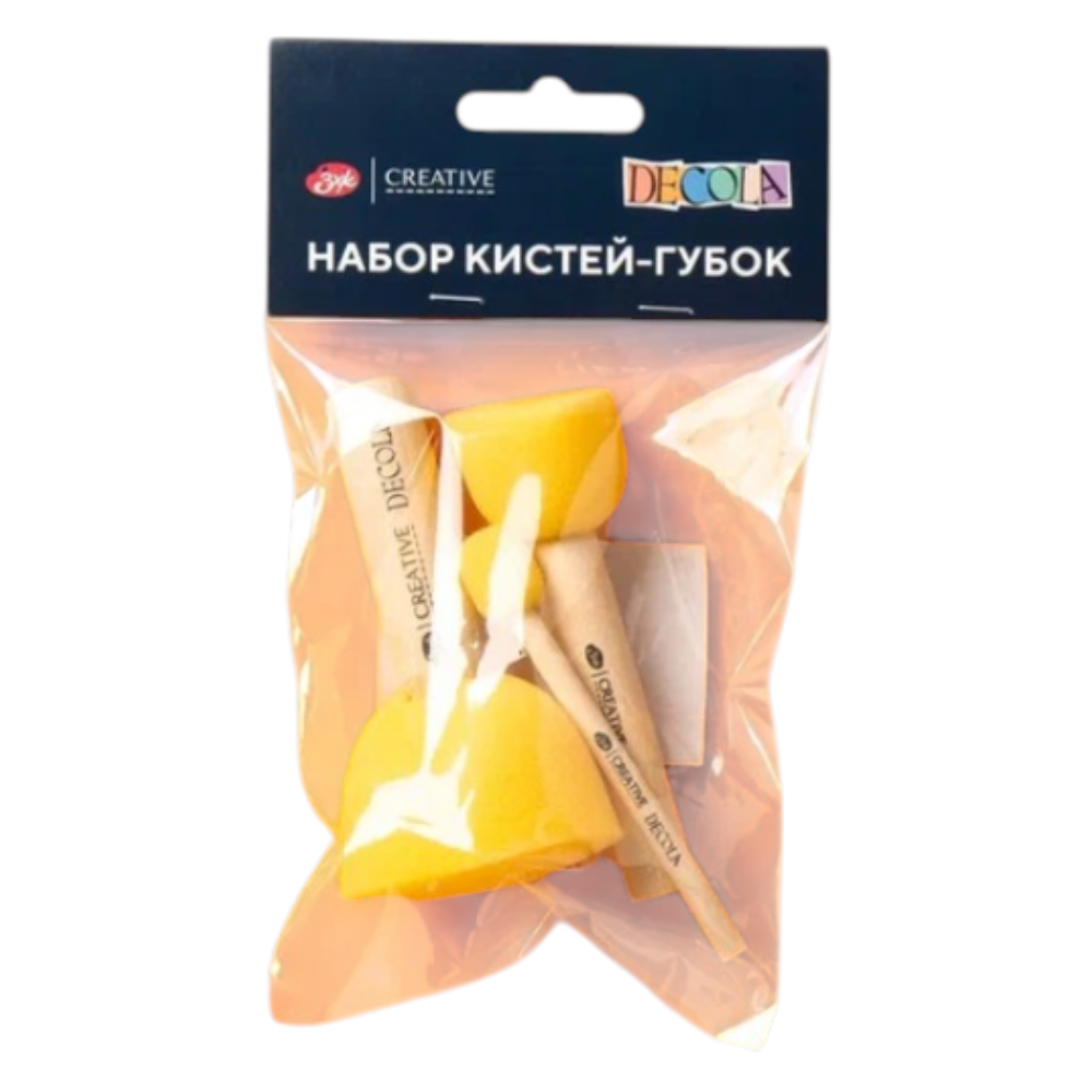Набор кистей-губок Decola, круглые