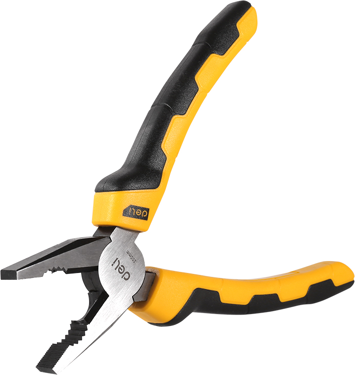 Плоскогубцы "Deli" 200 мм., желтый, черный - 2