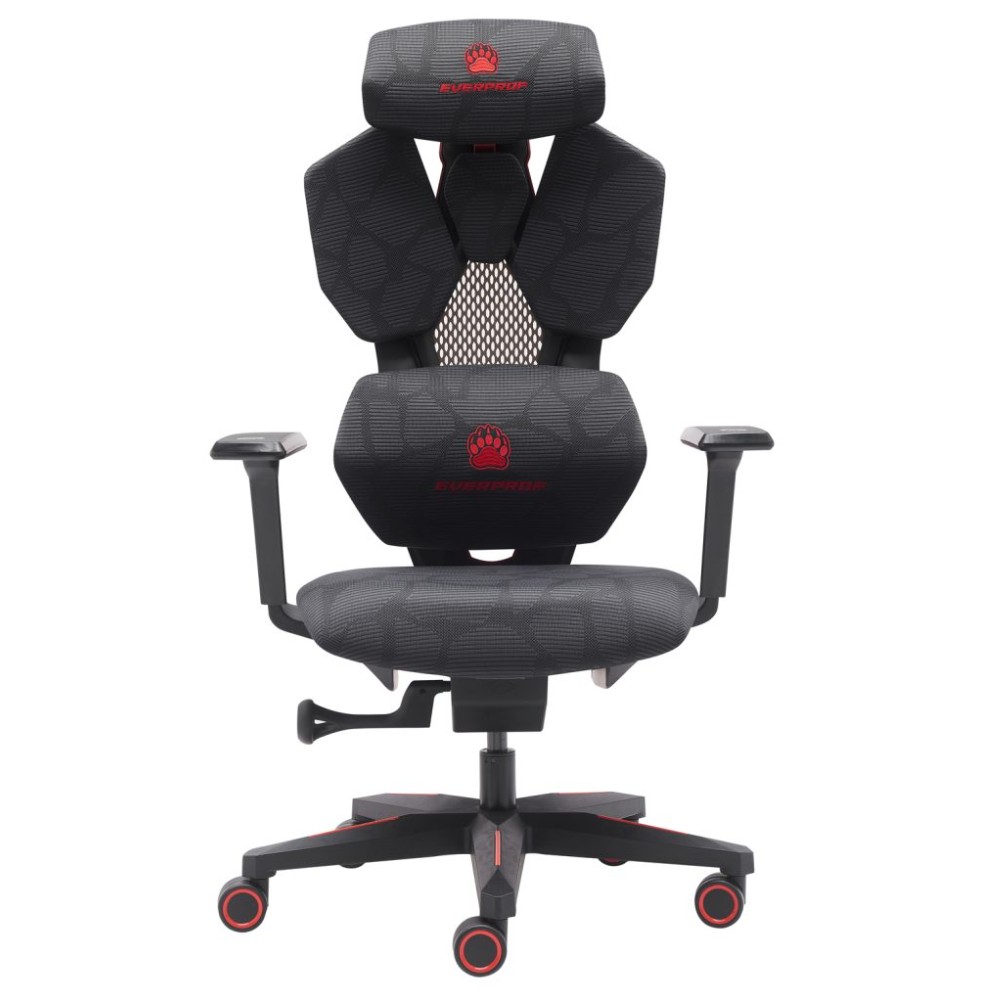 Кресло игровое EVERPROF "Tiger", сетка, пластик, черный - 3