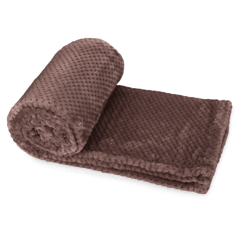 Плед "Фолд", полиэстер., шоколадный