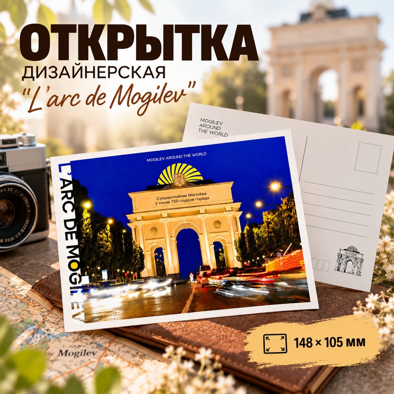 Открытка дизайнерская "L'arc de Mogilev"
