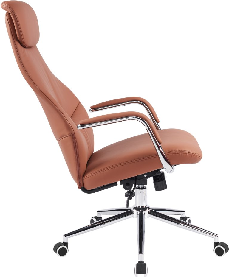Кресло д/руководителя EVERPROF Bell экокожа, коричневый, крестов. хром - 5