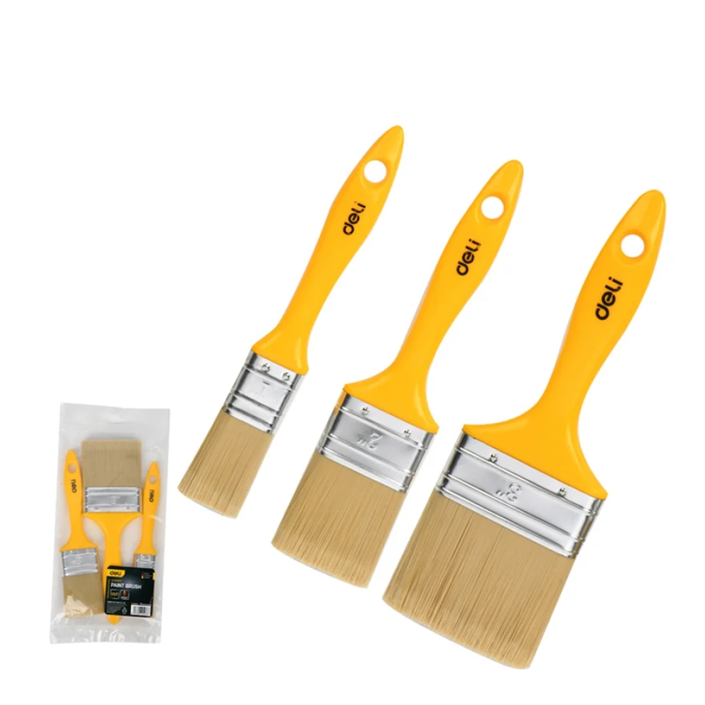Набор кистей Deli YS EDL509157, малярных, 25/50/75 мм, смешанная щетина, 3 шт