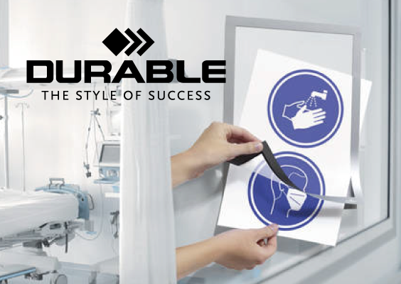 Информационные рамки для санитарных предписаний от Durable.