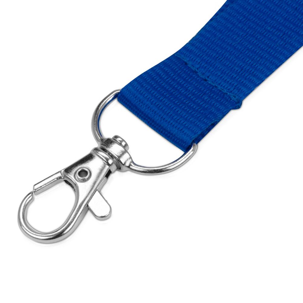Тесьма с карабином для бейджа "8391", 900x20 мм, синий