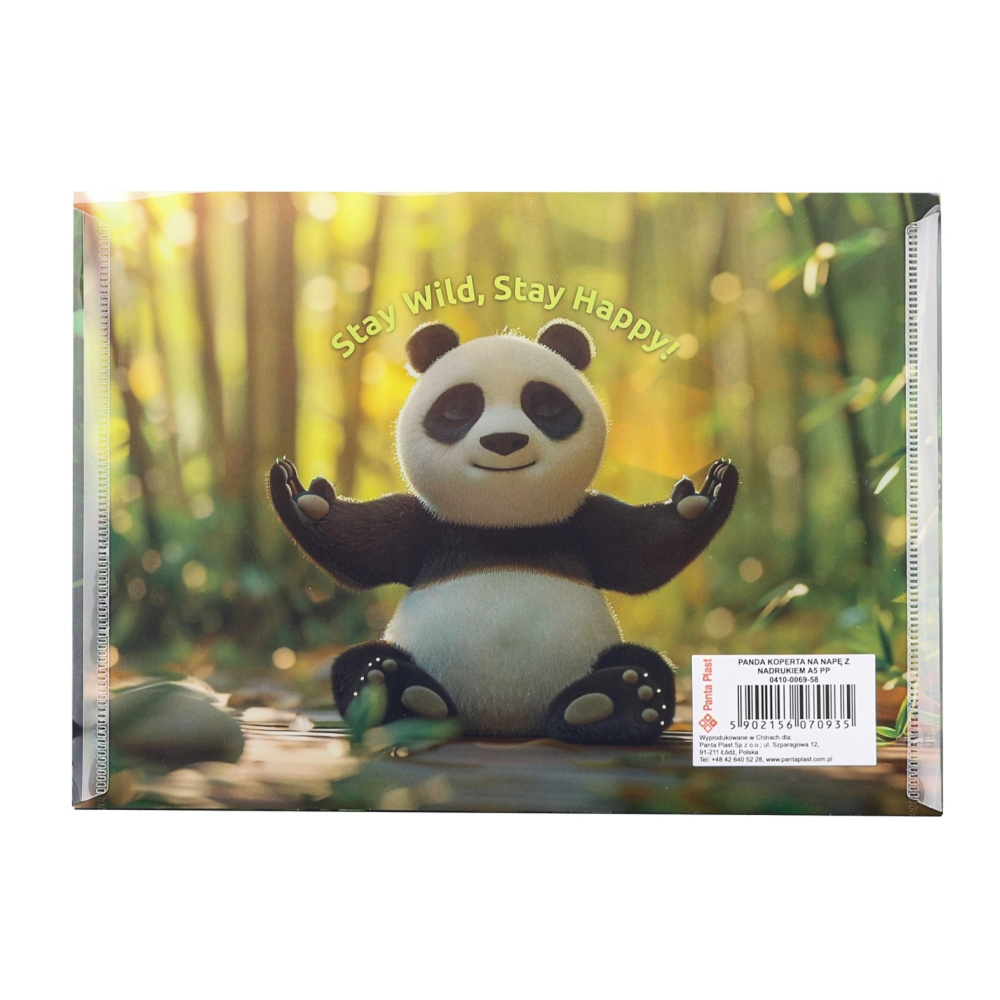 Папка-конверт на кнопке "Panda", A5, разноцветный