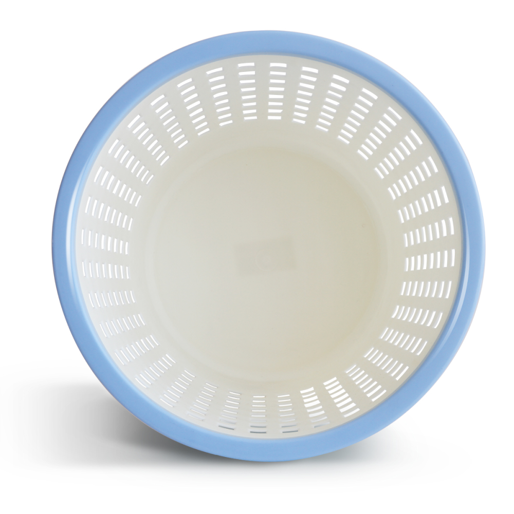 Урна для мусора "Deli", 11.5 л, пластик, белый, голубой - 3