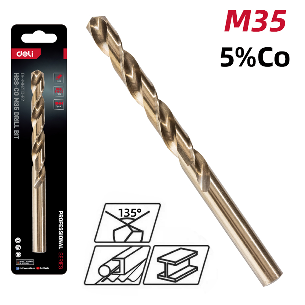 Сверло по металлу Deli RS EDH-MHZ110-E2, 11.0 мм, DIN 338, HSCo 5% - 2