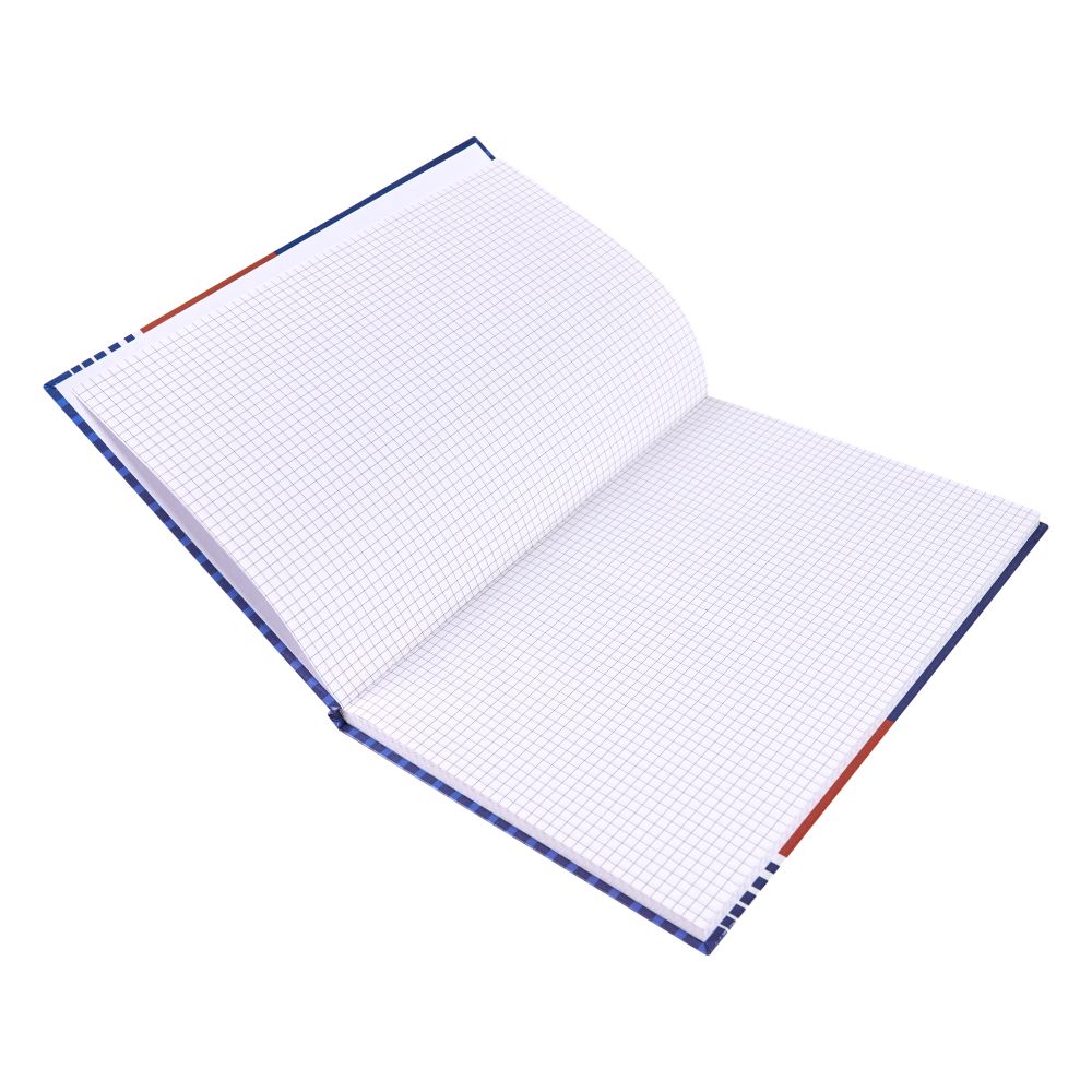 Книга канцелярская, A4, 100 листов, клетка, синий, красный - 3
