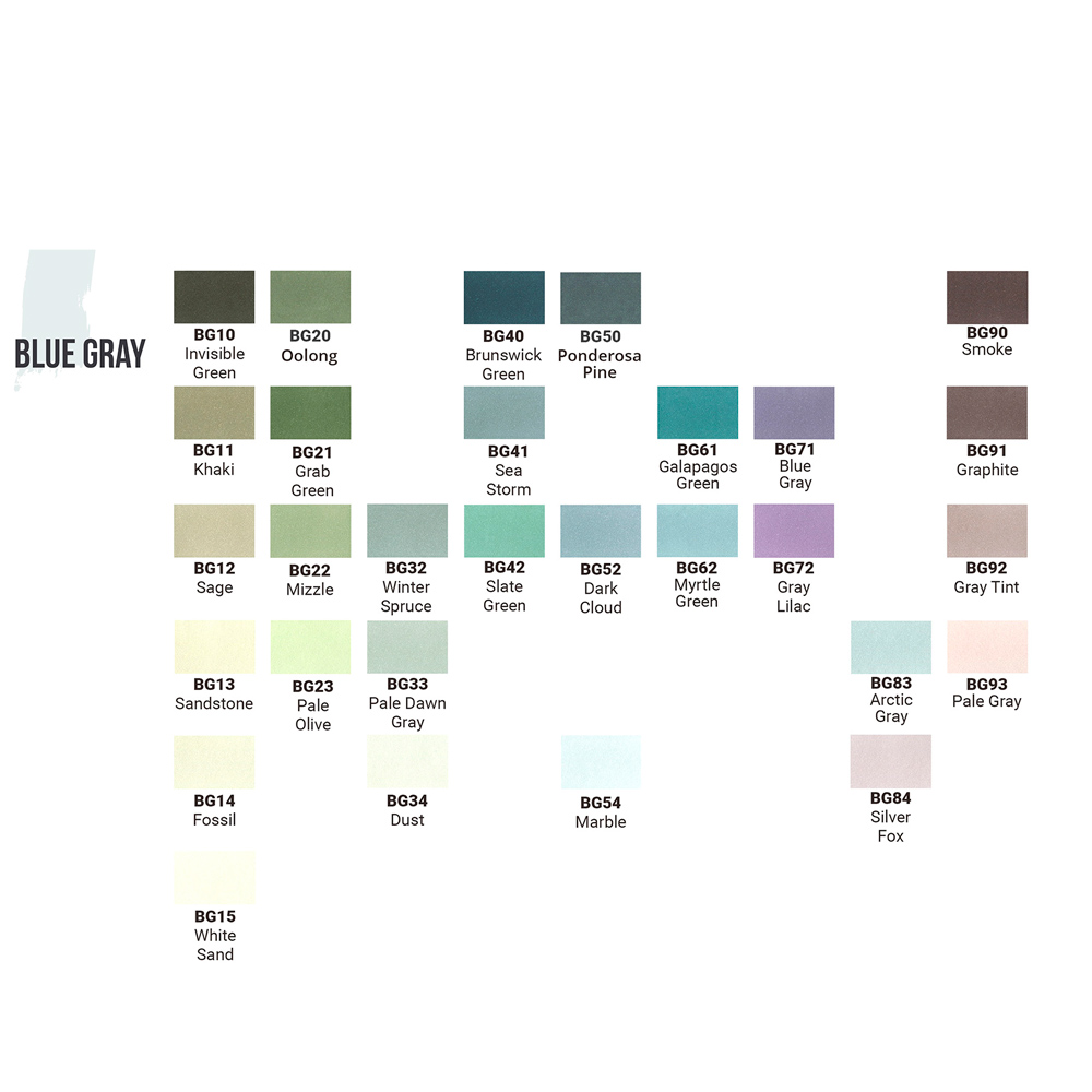 Маркер перманентный двусторонний "Sketchmarker Brush", BG91 графит