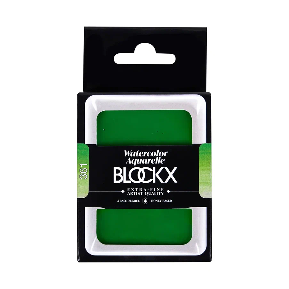Краски акварельные "Blockx. Giant pan", 361 травяной зеленый, 18 мл., кювета