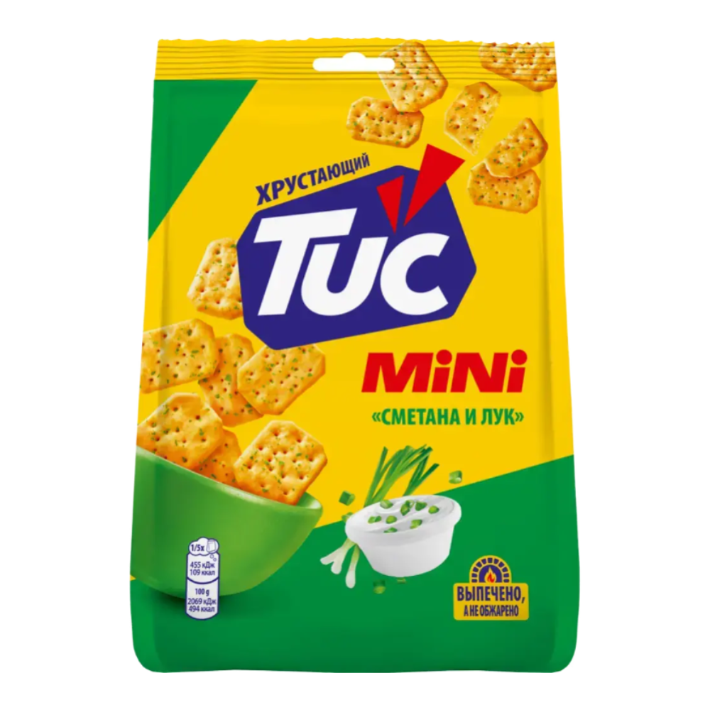 Крекеры "TUC Mini", со вкусом сметаны и лука