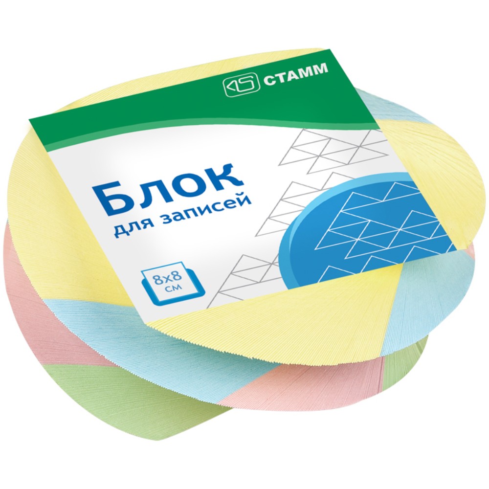 Бумага для записей "Имидж", 80х80х40 мм, спираль, ассорти