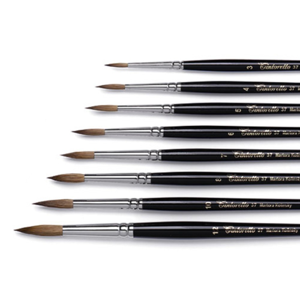 Кисть для рисования "Tintoretto  Martora Kolinsky SIB", сибирский колонок, круглая, №8 - 3