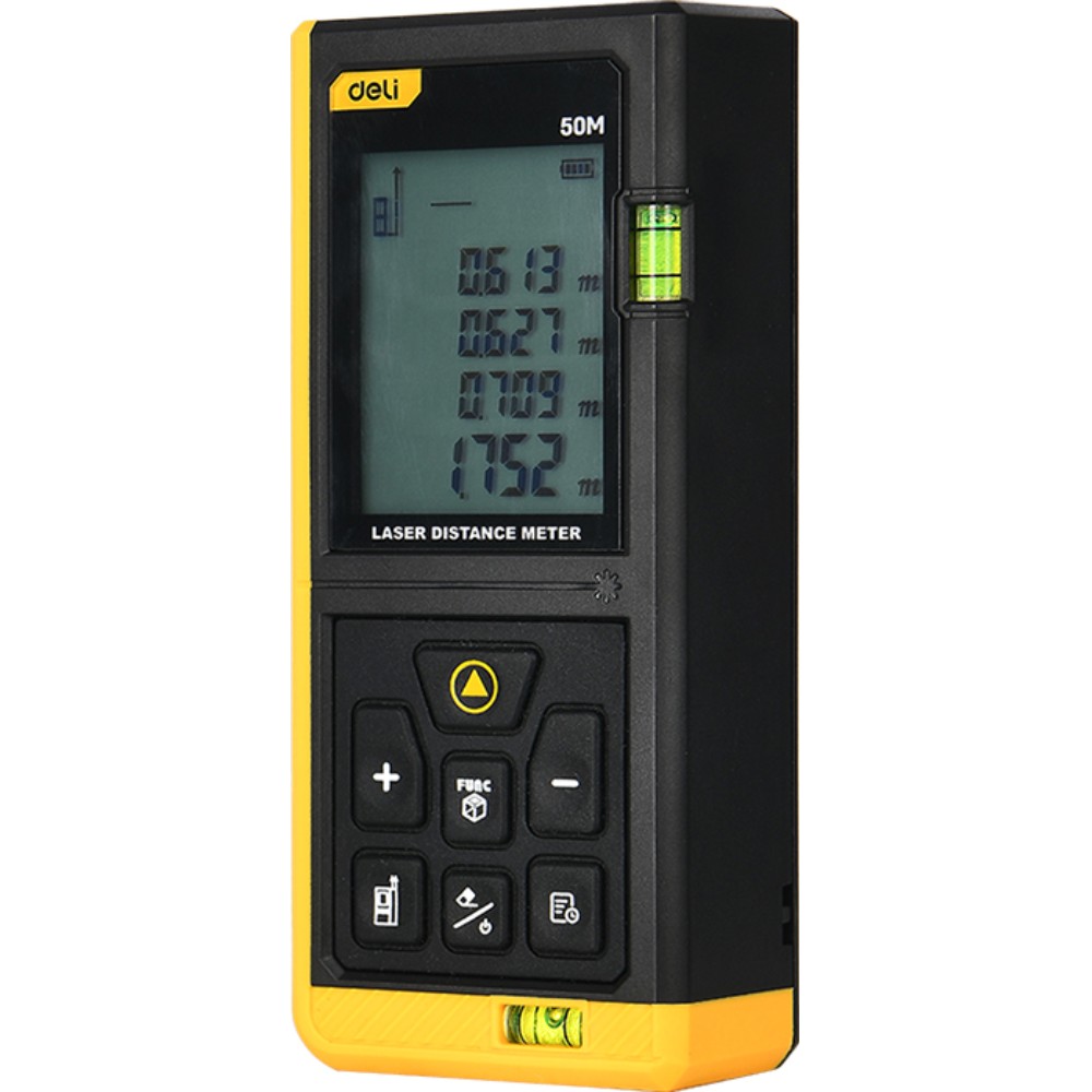 Дальномер лазерный Deli YS EDL4169, 80 м, желтый, черный
