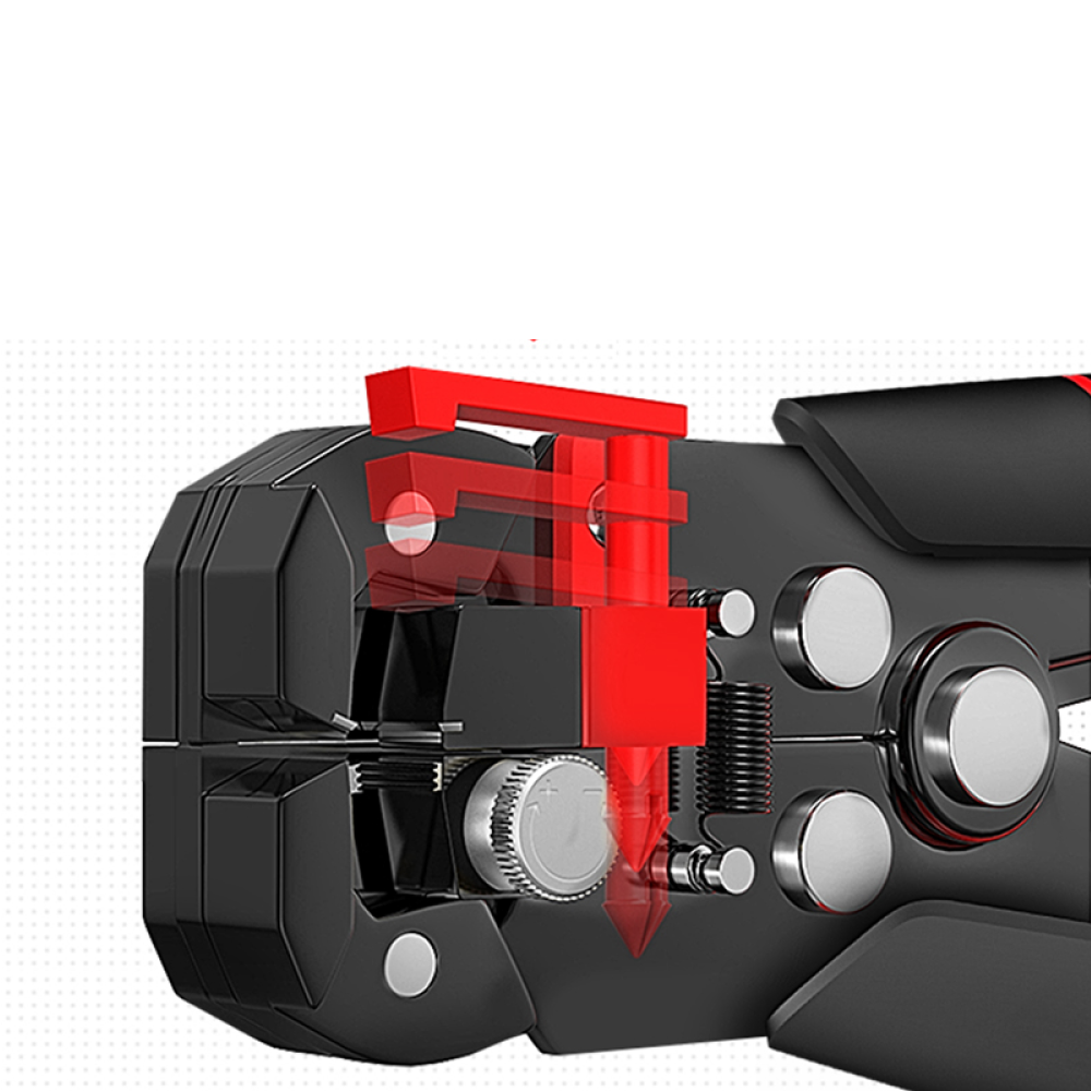 Съемник изоляции автоматический "Deli", 205 мм, черный, красный