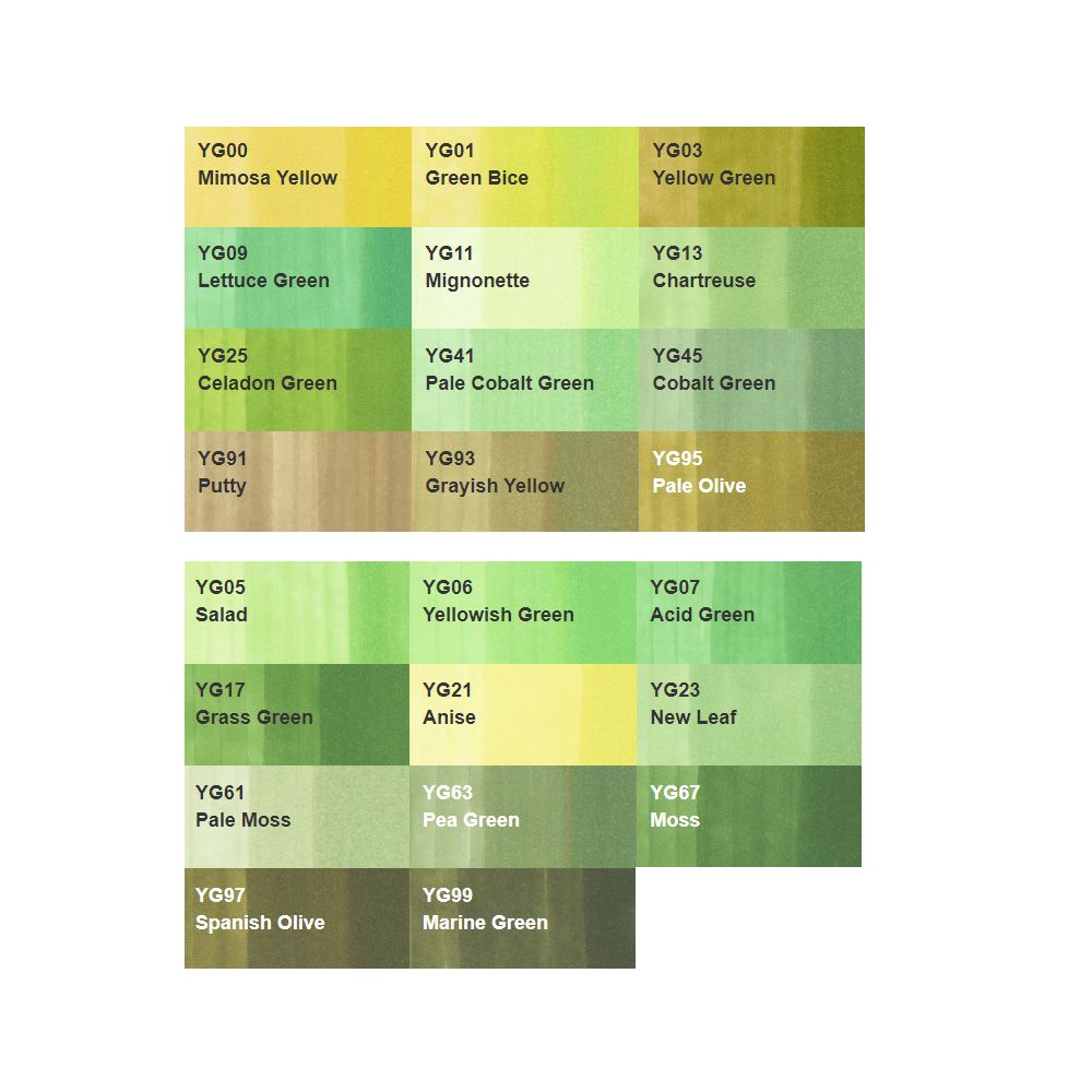 Маркер перманентный "Copic ciao", YG09 зеленый салат