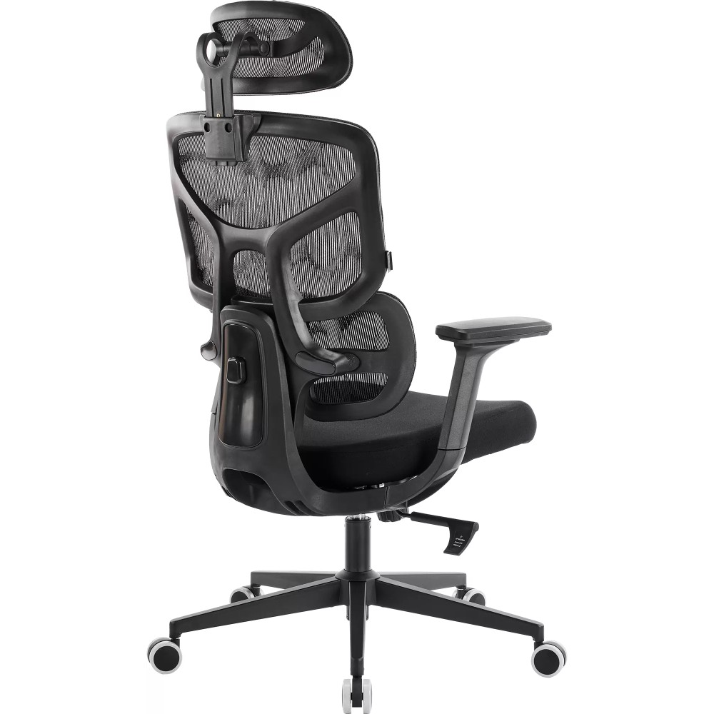 Кресло эргономичное EVERPROF Omega, Black, сетка, черный, металл, корпус черный - 4