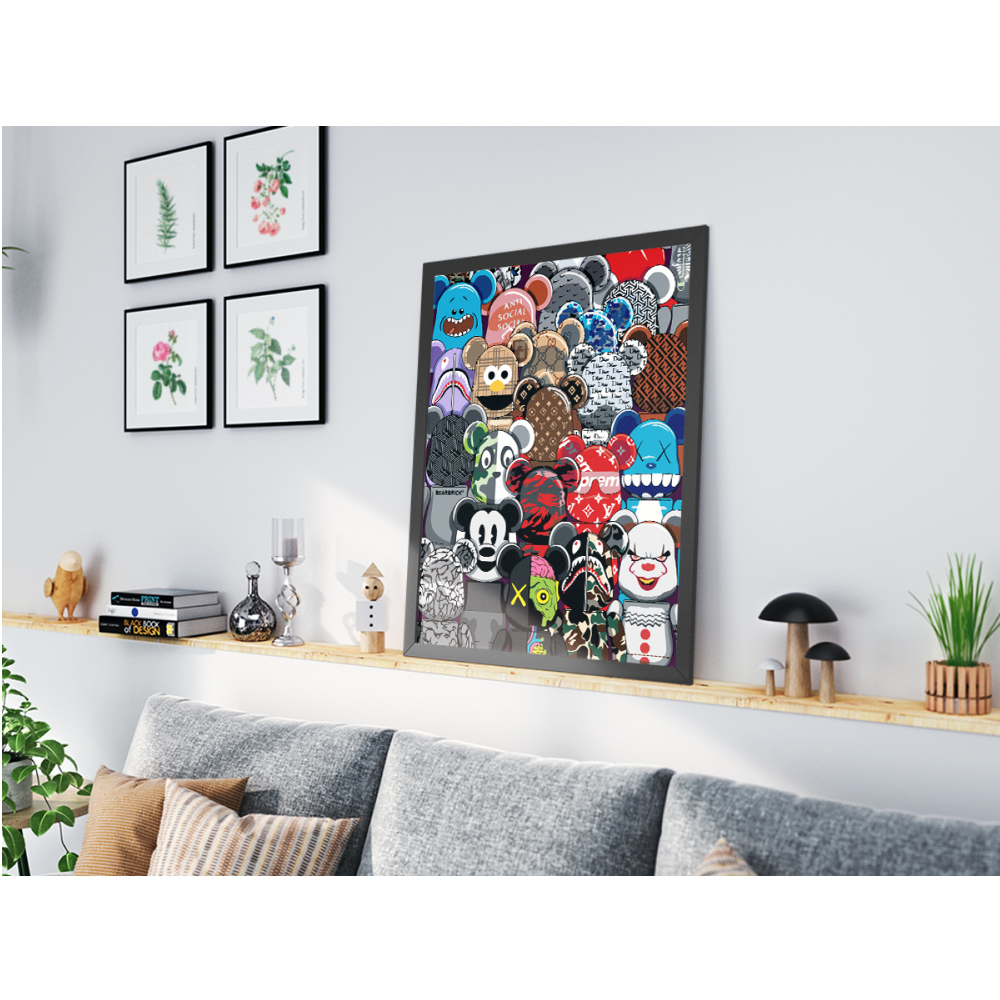 Картина по номерам "Bearbrick brands"