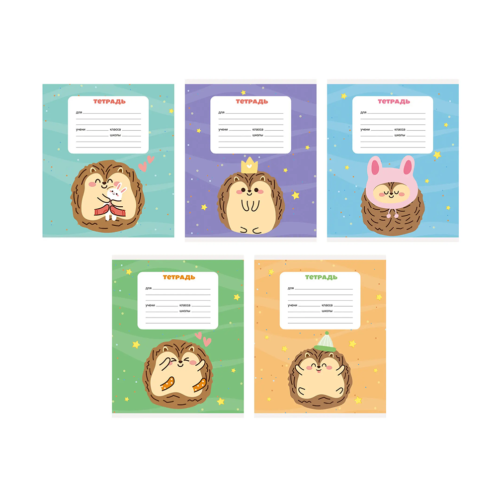 Тетрадь "Ежики"