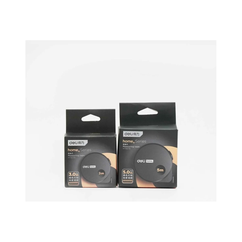 Рулетка Deli HS EHT8519, 5 м х 19 мм, Soft Touch, черный - 7