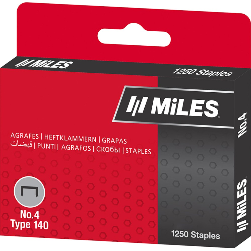 Скоба Miles №4, 10 мм, 1250 штук
