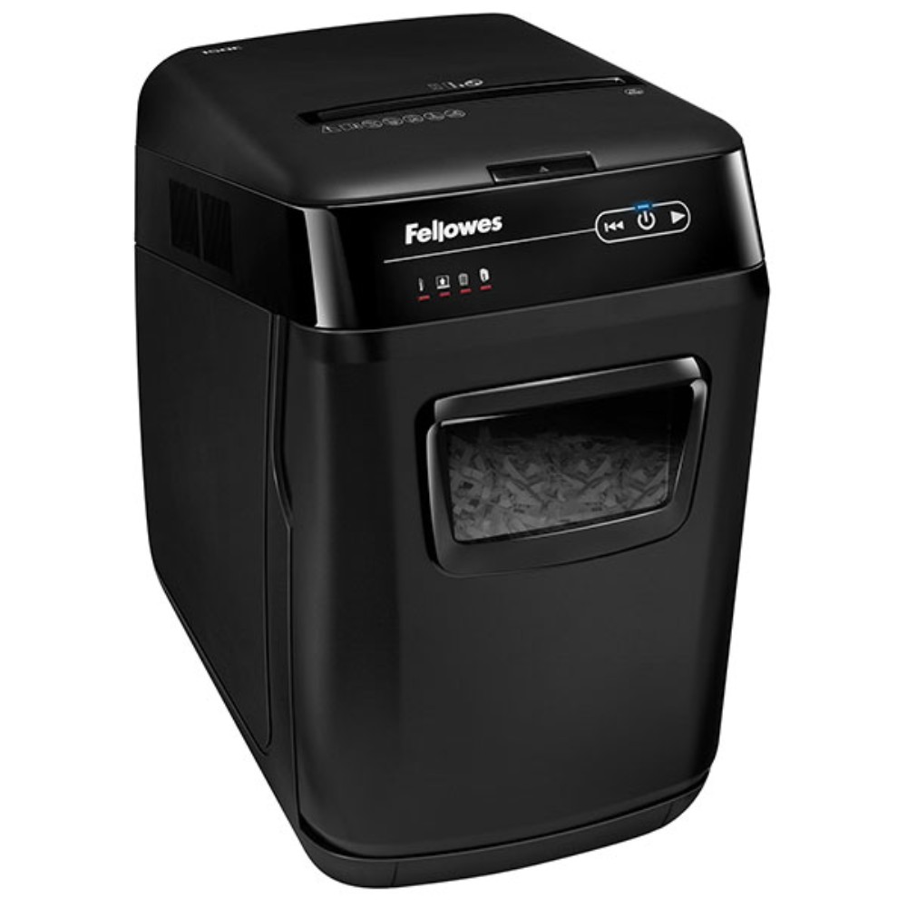 Уничтожитель Fellowes AutoMax 150C, автоподача, DIN P-4, 4х38мм, 150 листов, авто, 32 литра