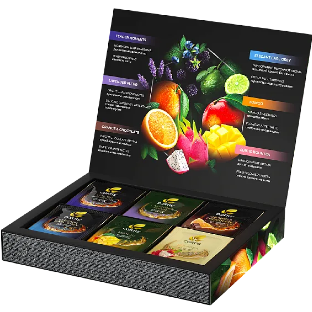 Чай "Curtis" Dessert Tea Collection, 30 пакетиков х1.7 г, 6 вкусов