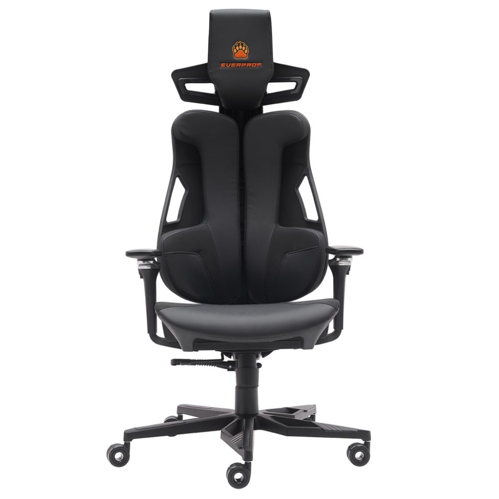 Кресло игровое EVERPROF "Serval X", экокожа, алюминий, черный - 3