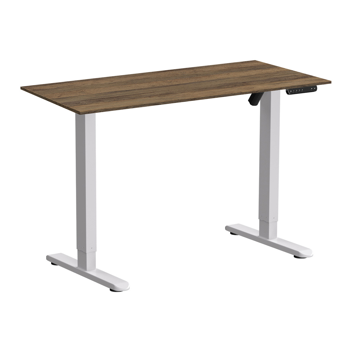 Стол с электроприводом WellDesk Basic 1300x675х18 белый/дуб санта-фе винтаж (9191460+9178196)