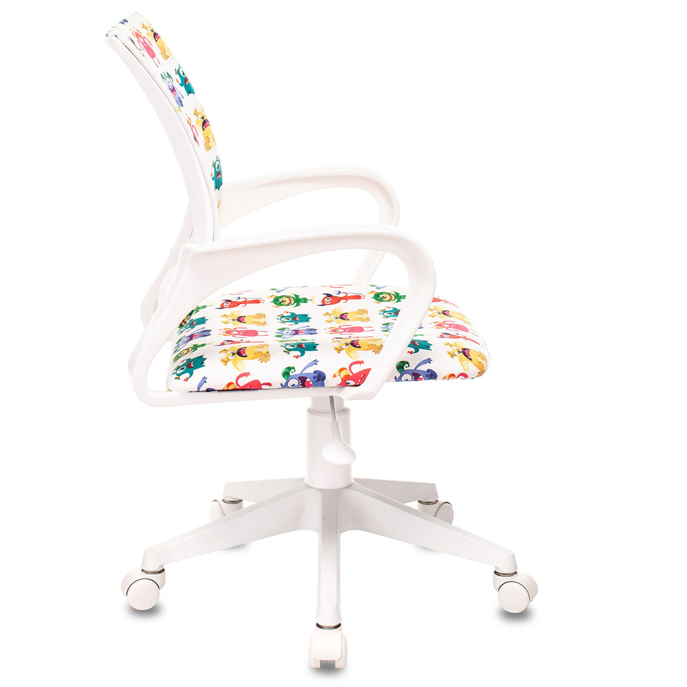 Кресло детское Бюрократ BUROKIDS 1W, ткань, пластик, монстры - 4