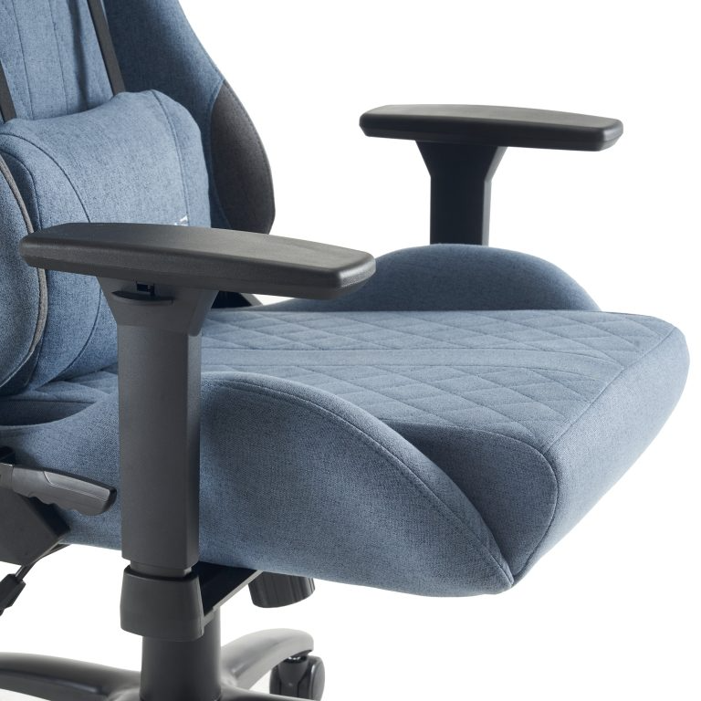 Кресло игровое EVERPROF Ghost ткань, синий, крестов. металл - 11