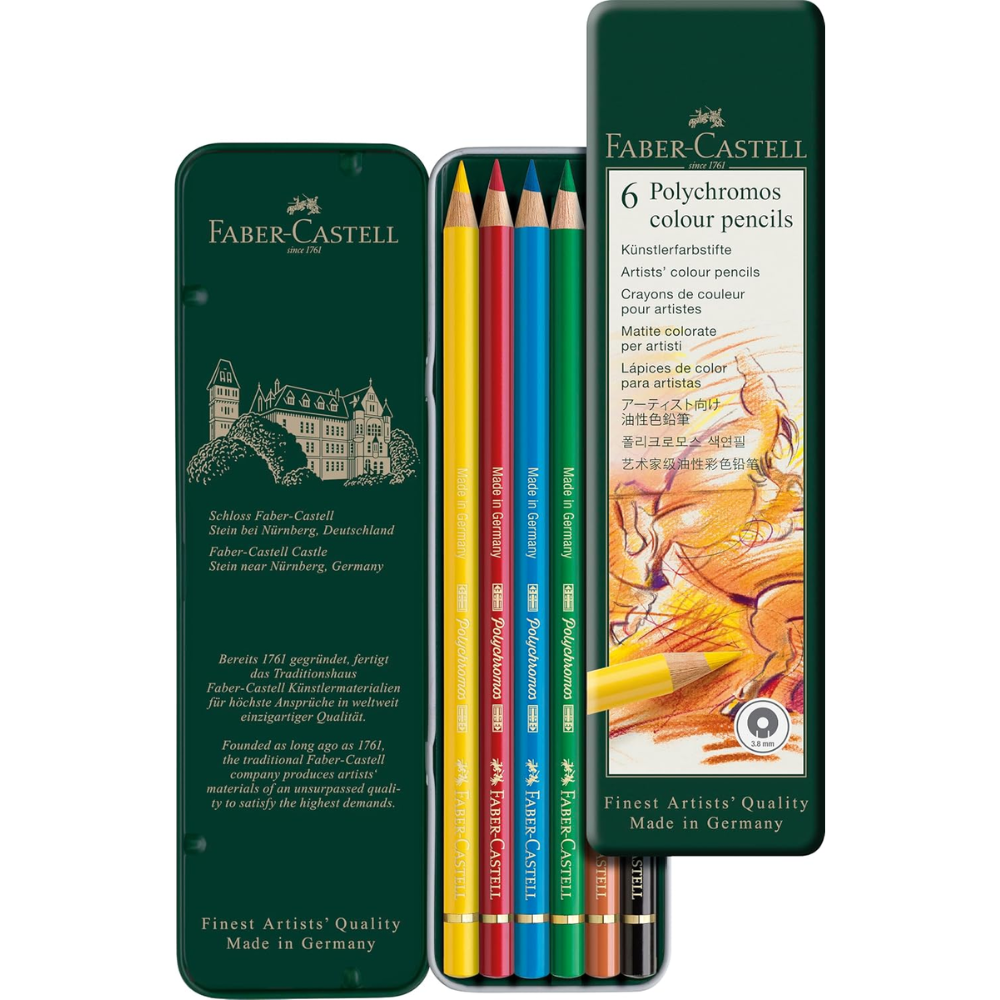 Цветные карандаши "Polychromos", 6 цветов