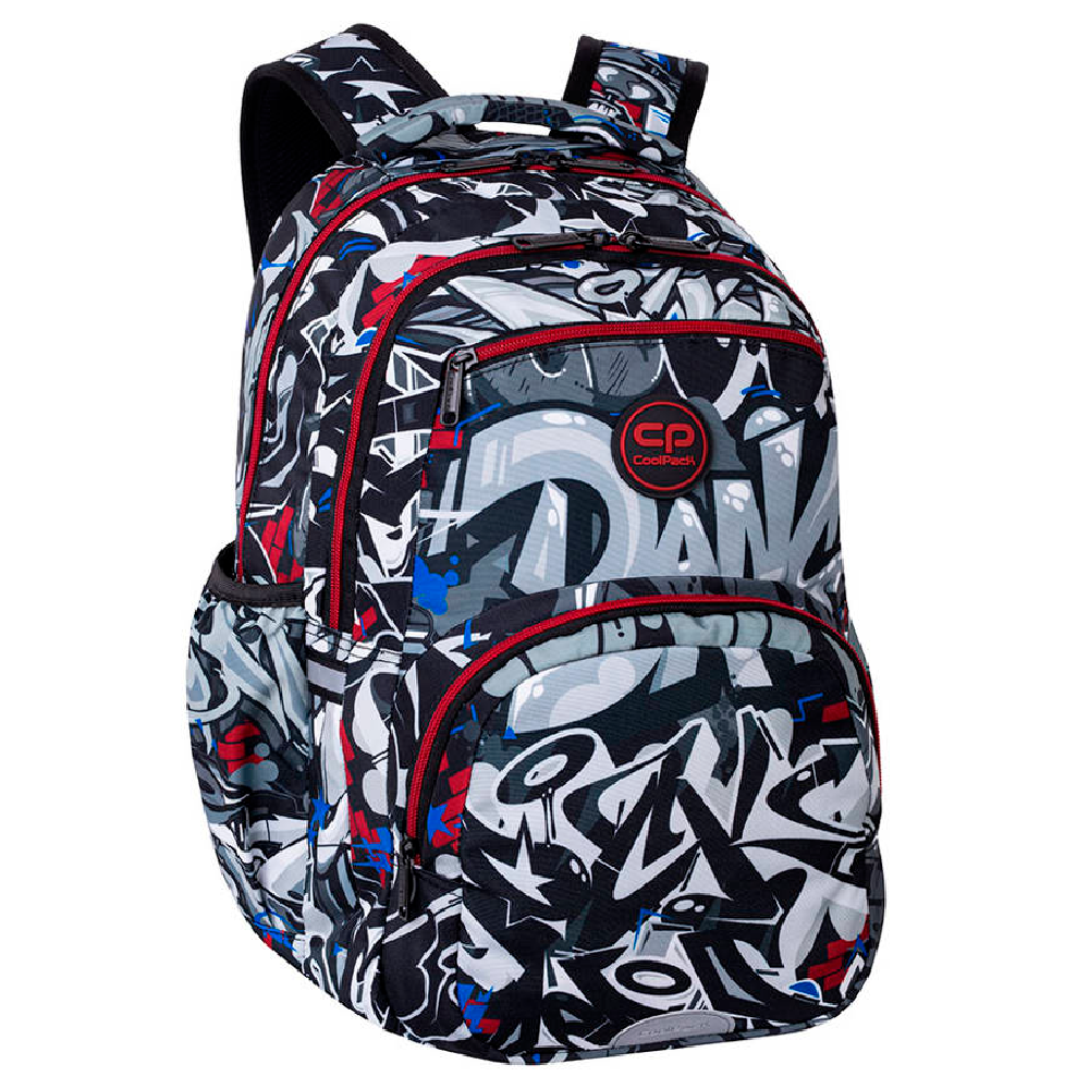 Рюкзак школьный Coolpack "Street art", черный, белый