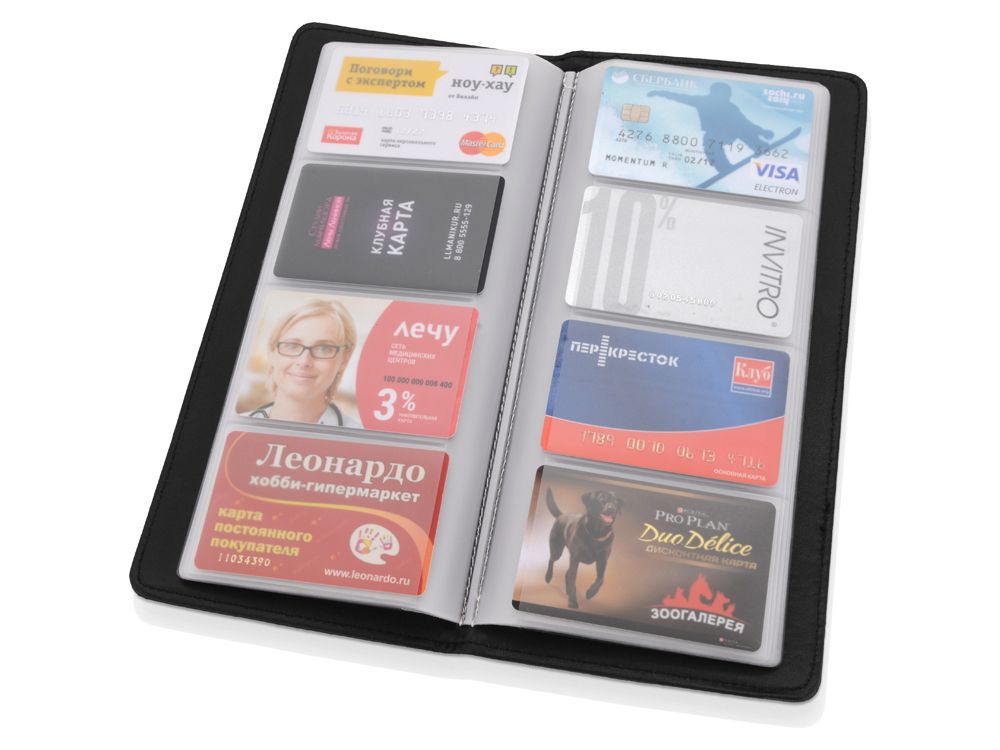 Визитница "Мерилин", 120x265x15 мм, 160 карточек