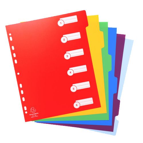 Разделитель "Exacompta", A4, ассорти