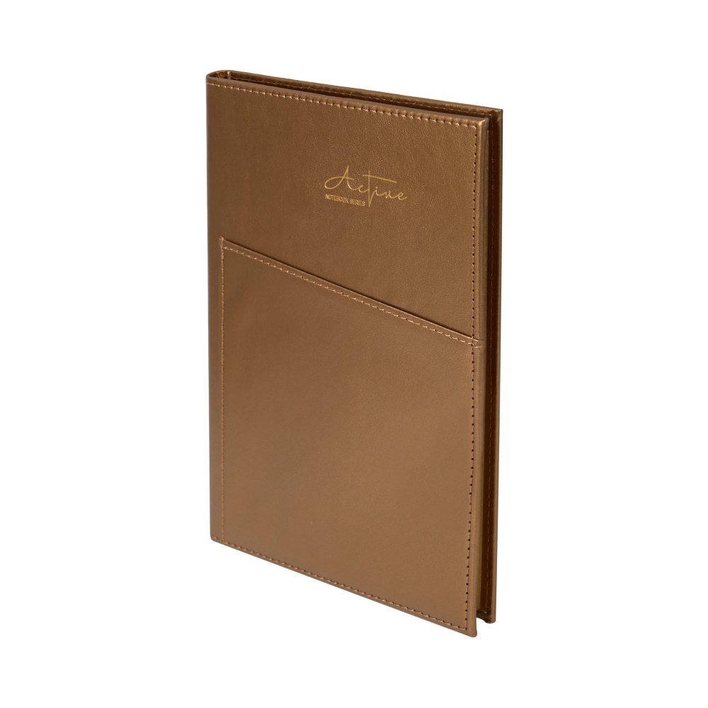 Блокнот "3223-10", А5, 80 листов, линейка, темно-коричневый, -50%