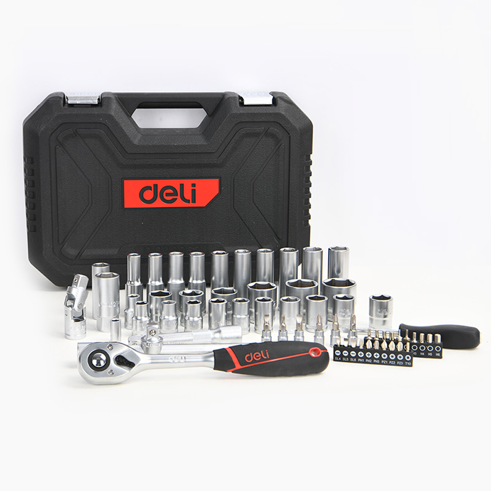 Набор инструмента 1/2" Deli RS EDQ43062, 62 шт.