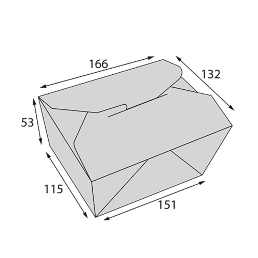 Контейнер бумажный 900 мл, 166/151х132/115х53, 60 шт/упак, крафт - 3